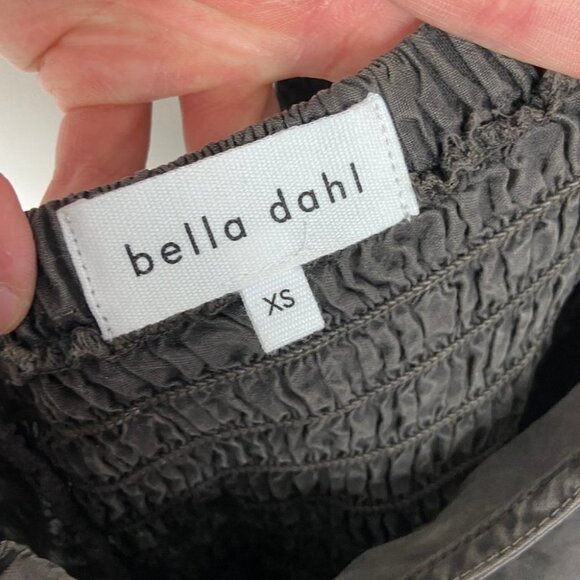 NWT Bella Dahl Smocked Back Halter Jumpsuit Carbon Grey Size XS Wide Leg Tencel - Picture 4 of 15